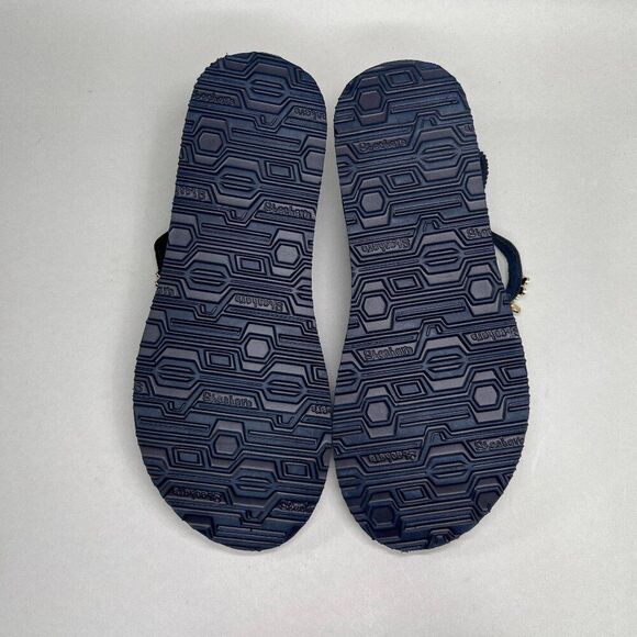 Skechers Cali Mediation Sandals Women's 9 Blue Happy Daisies Toe Post Flip Flops - Picture 11 of 13